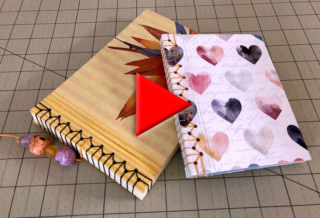 Heart Notebooks + Japanese Book Binding Tutorial