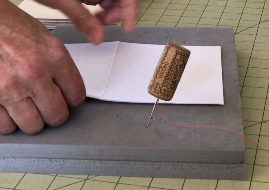 Punch Holes in Signatures using a Needle and Foam