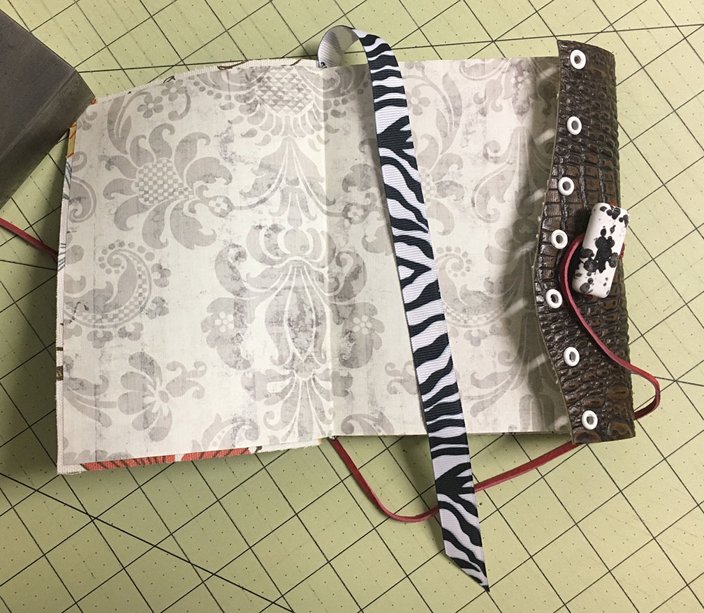 Ribbon Bookmark for Faux Leather Wrapped Journal