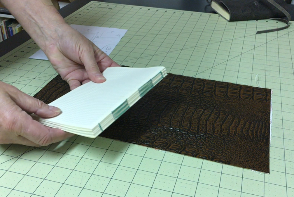 Prepare Textblock for Faux Leather Wrapped Journal