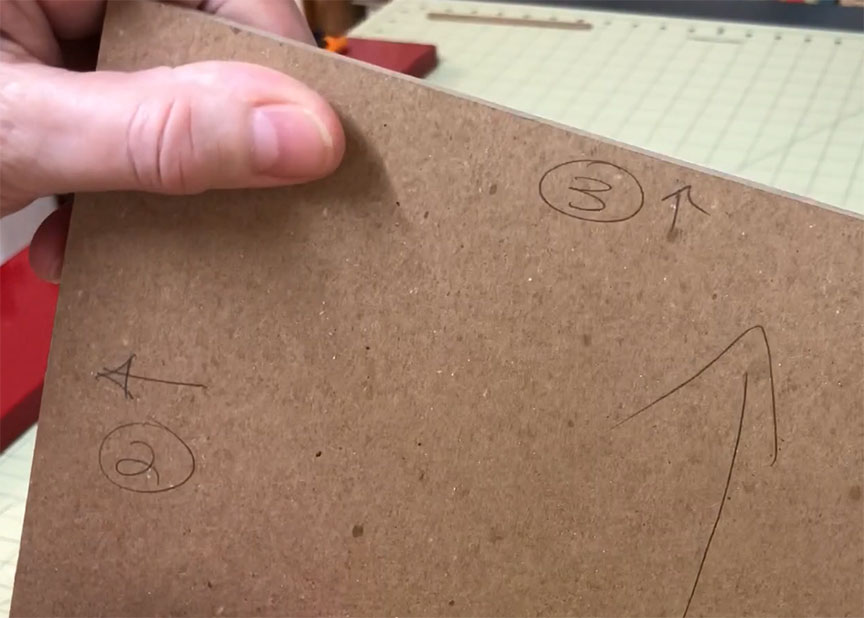 Mark Correct Sides of Board to Help Construct Slipcase