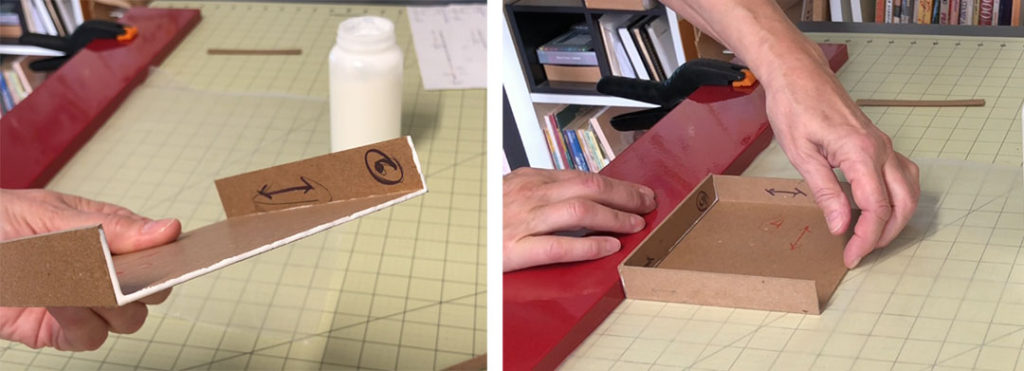 Hardbound Explosion Box Lid Add Glue to Three Sides