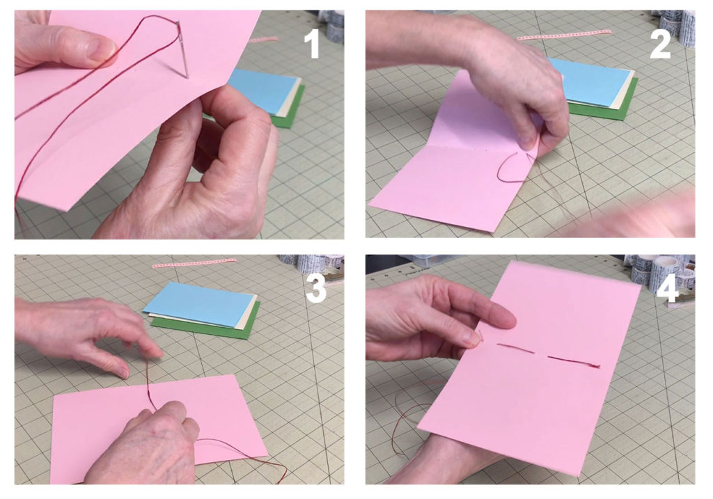 Scrap Journal Ribbon Binding Simple Example 1thru4