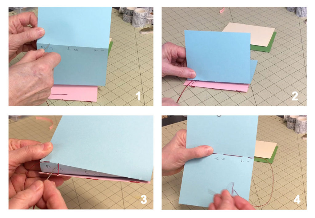 Scrap Journal Ribbon Binding Simple Example Second Signature 1thru4