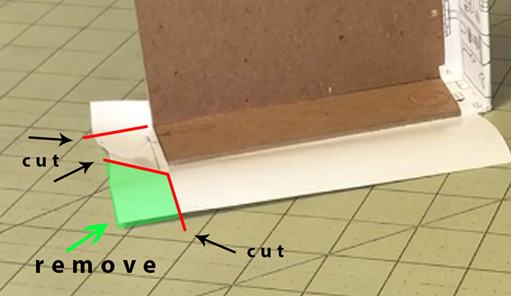 Clamshell Box Short Side of Tray Corner Cuts