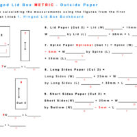 Hinged Lid Box METRIC Outside Paper Measurements Worksheet