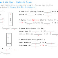 Hinged Lid Box Outside Paper Measurements Worksheet