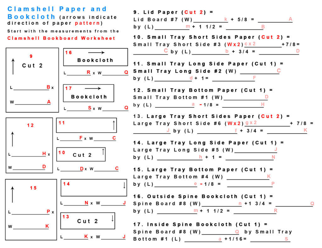 Clamshell Box Paper Worksheet