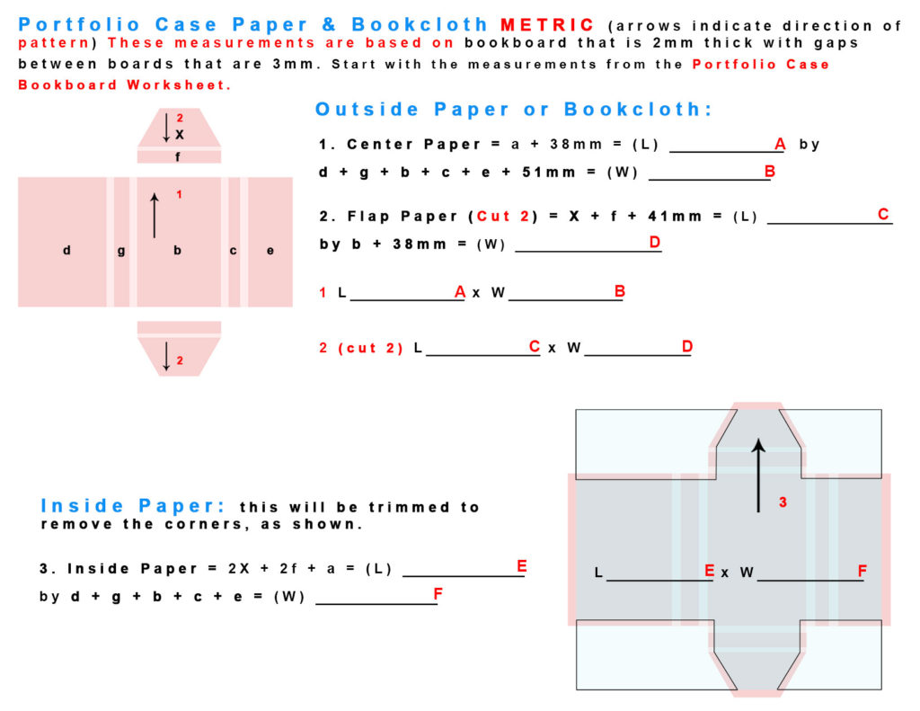 Hardbound Portfolio Paper Worksheet METRIC