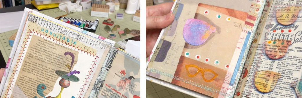 Scrap Journal Gouache Stamp Examples