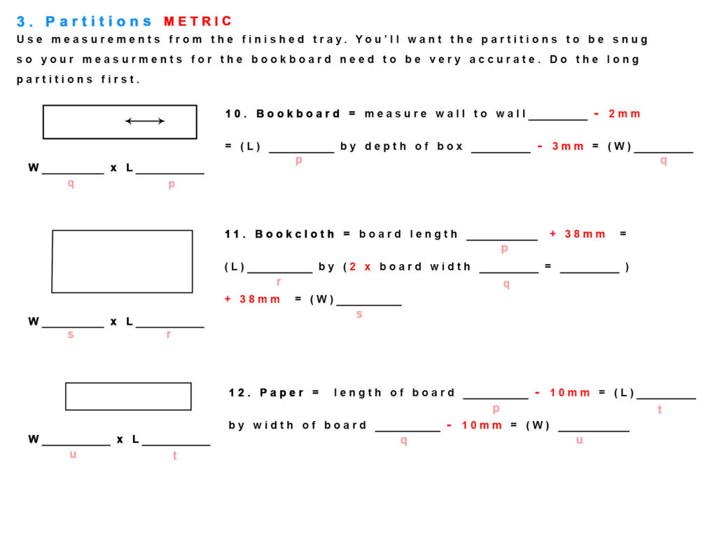 Ornament Box Worksheet Partitions Metric Measurements 