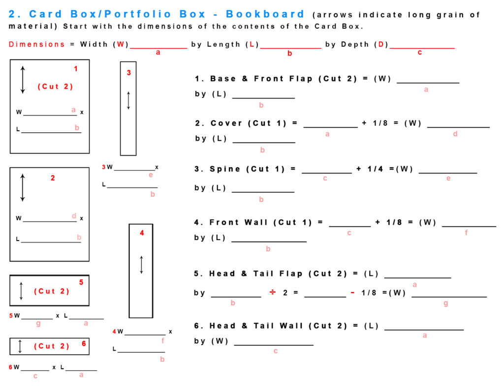 Card Box Portfolio Box Imperial Worksheet 2