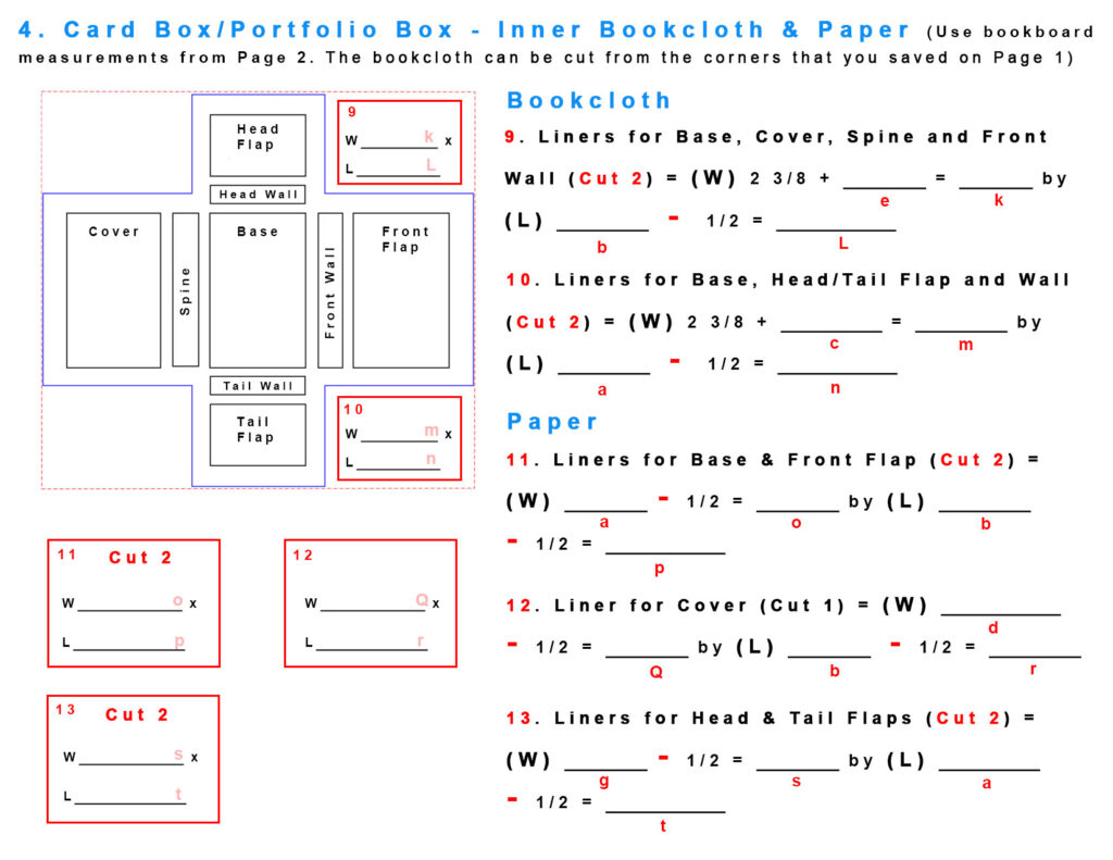 Card Box Portfolio Box Imperial Worksheet 4